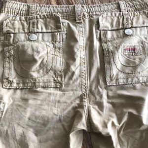 True Religion cargo shorts, size 36